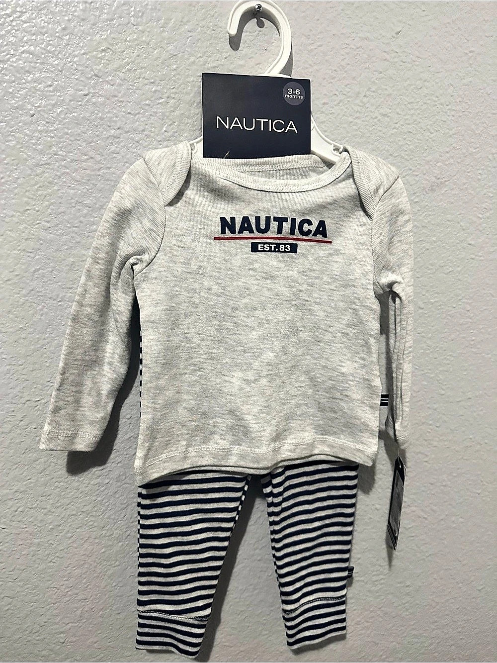 Nautica Baby 3/6M 4-Piece Striped Set NWT